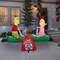 5.5' Gemmy Airblown Inflatable Animated Christmas Grinch and Cindy Lou Teeter Totter Yard Decoration 885567